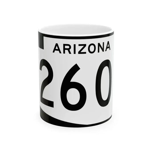 Arizona 260 (Arizona) (Road Sign) White Coffee Mug 11oz - Go Mug Yourself