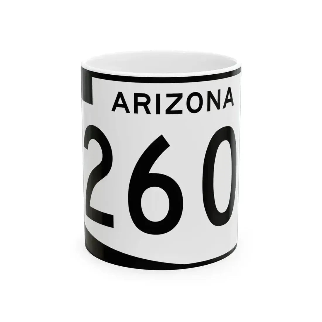 Arizona 260 (Arizona) (Road Sign) White Coffee Mug 11oz - Go Mug Yourself