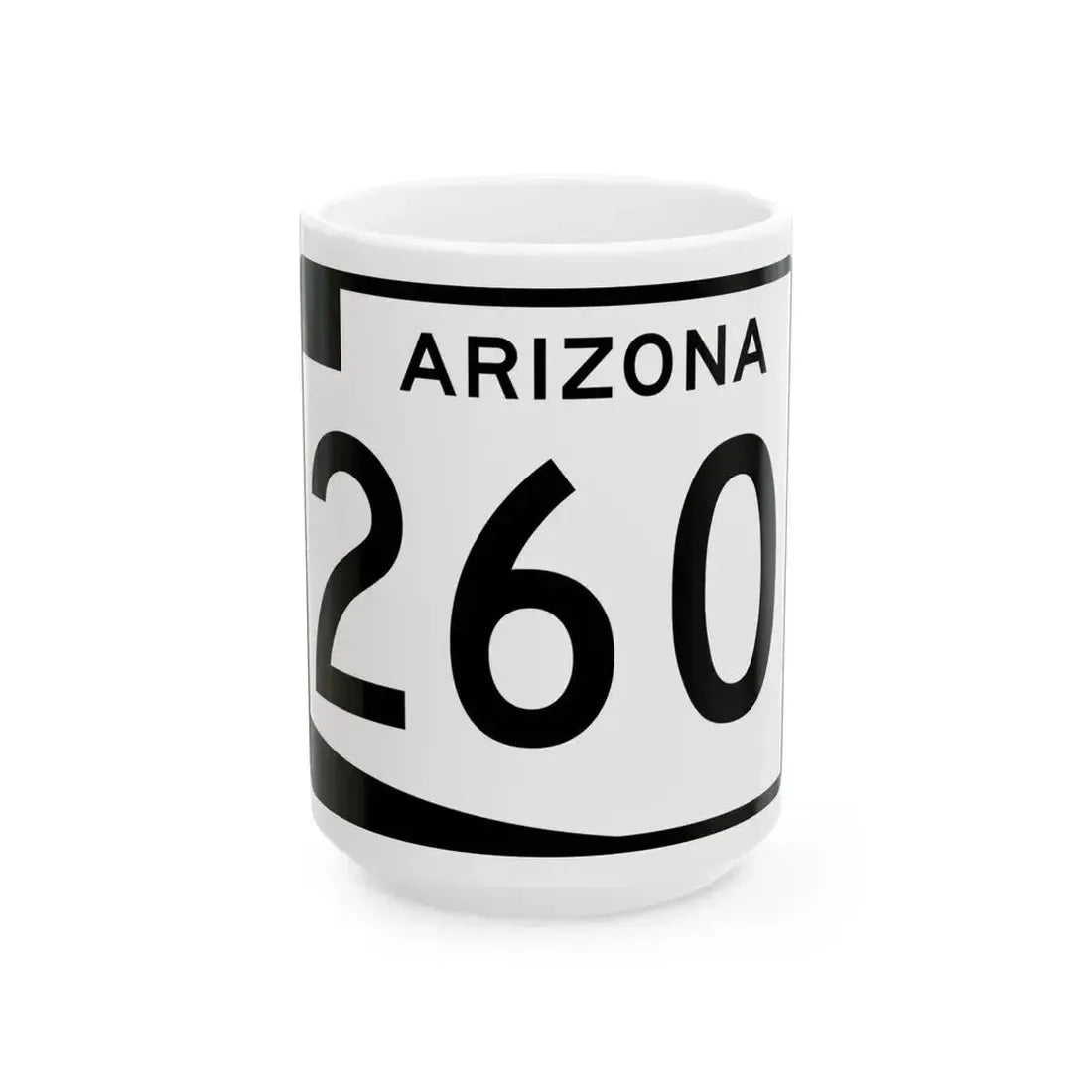 Arizona 260 (Arizona) (Road Sign) White Coffee Mug 15oz - Go Mug Yourself