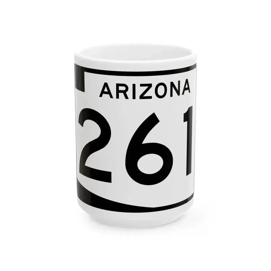 Arizona 261 (Arizona) (Road Sign) White Coffee Mug - Go Mug Yourself