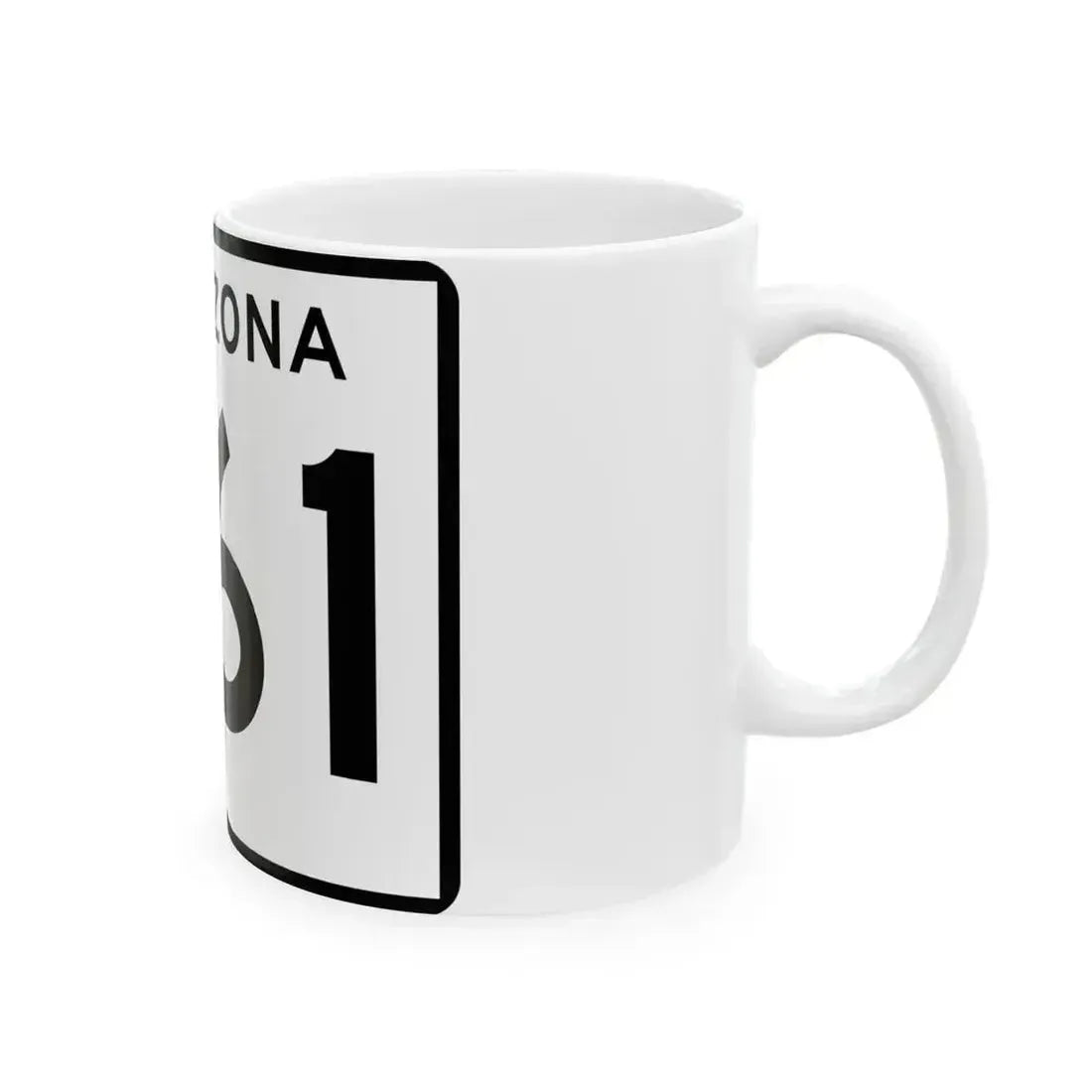 Arizona 261 (Arizona) (Road Sign) White Coffee Mug - Go Mug Yourself