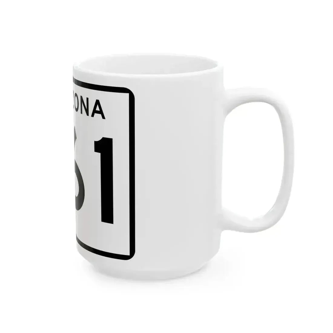 Arizona 261 (Arizona) (Road Sign) White Coffee Mug - Go Mug Yourself