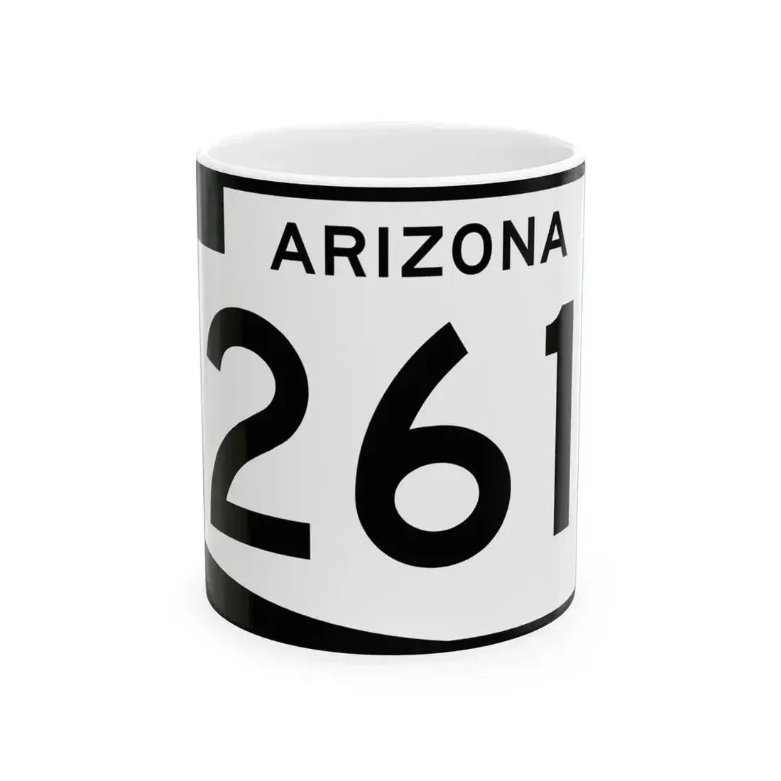 Arizona 261 (Arizona) (Road Sign) White Coffee Mug - Go Mug Yourself