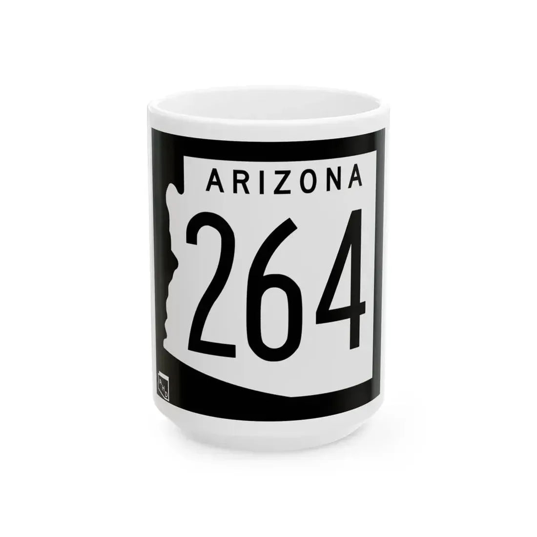 Arizona 264 1963 (Arizona) (Road Sign) White Coffee Mug 15oz - Go Mug Yourself