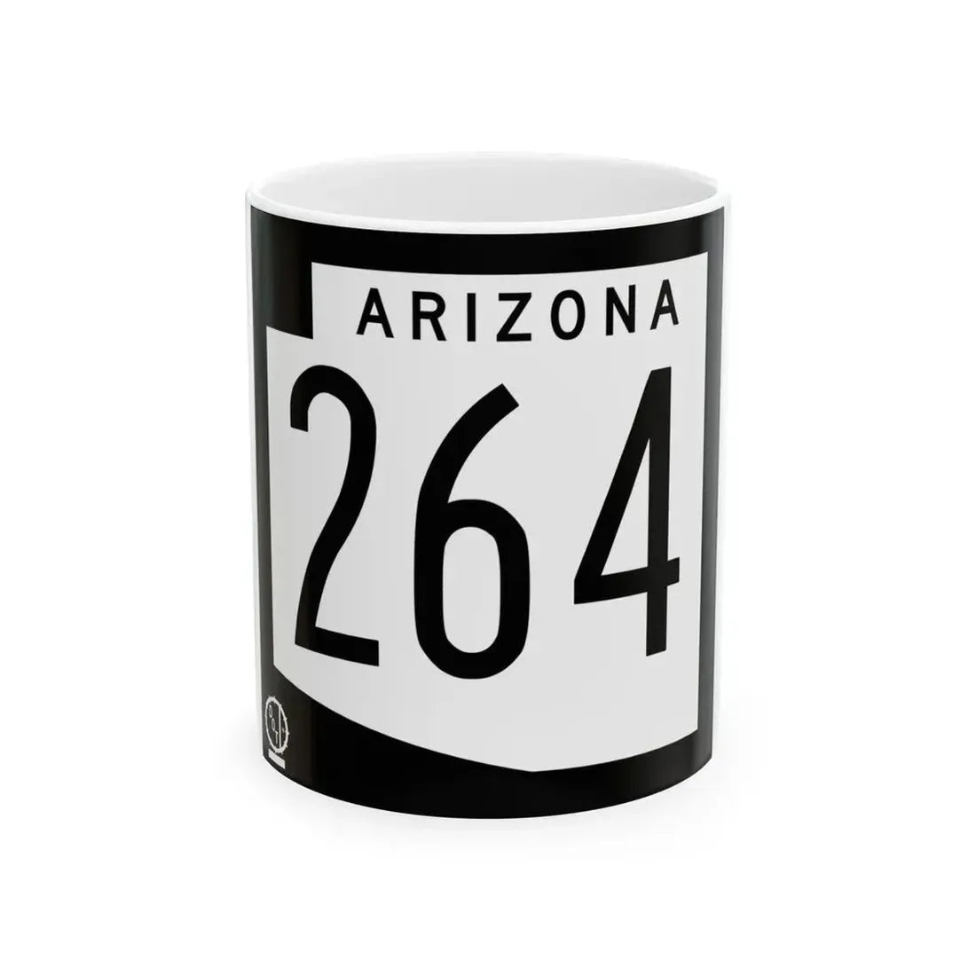 Arizona 264 1978 (Arizona) (Road Sign) White Coffee Mug 11oz - Go Mug Yourself
