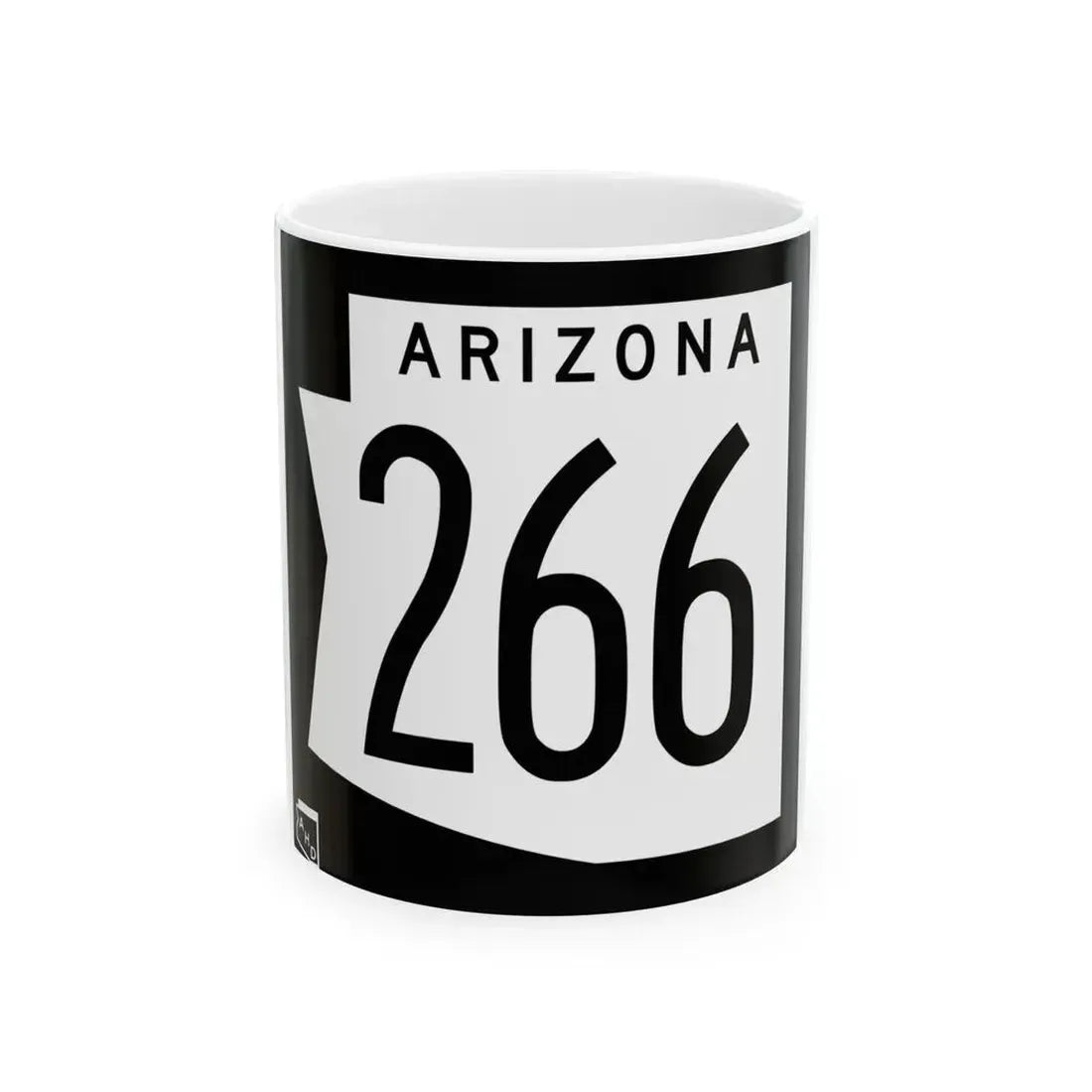 Arizona 266 1973 (Arizona) (Road Sign) White Coffee Mug 11oz - Go Mug Yourself