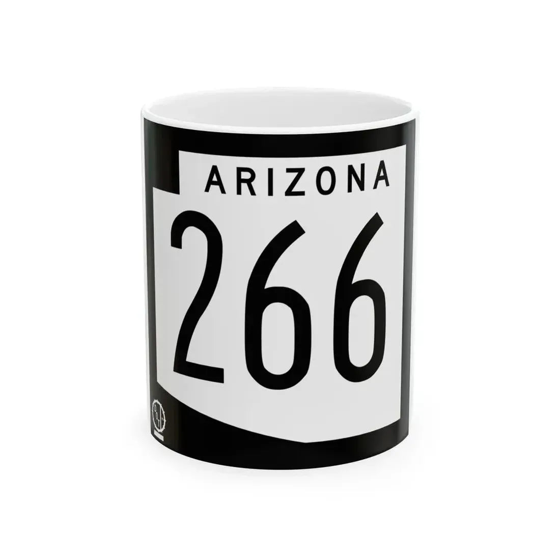 Arizona 266 1978 (Arizona) (Road Sign) White Coffee Mug 11oz - Go Mug Yourself