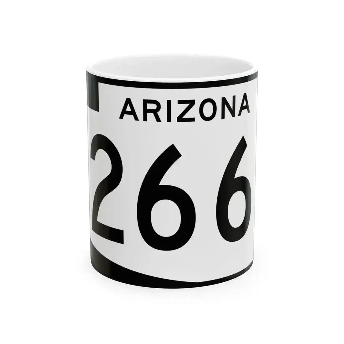 Arizona 266 (Arizona) (Road Sign) White Coffee Mug 11oz - Go Mug Yourself