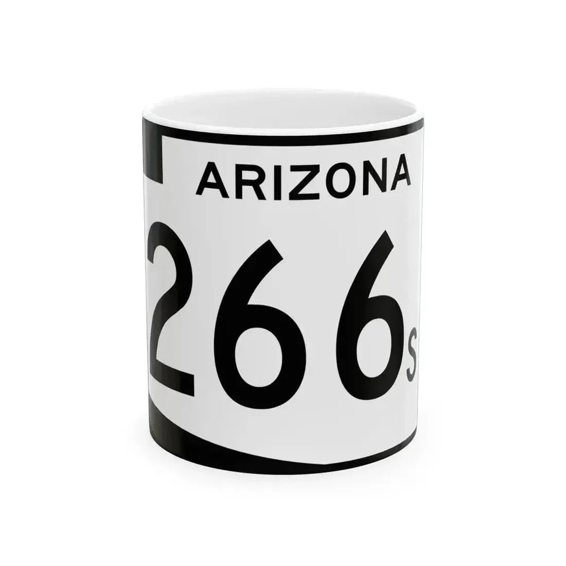 Arizona 266S (Arizona) (Road Sign) White Coffee Mug 11oz - Go Mug Yourself