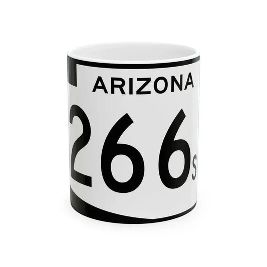 Arizona 266S (Arizona) (Road Sign) White Coffee Mug 11oz - Go Mug Yourself