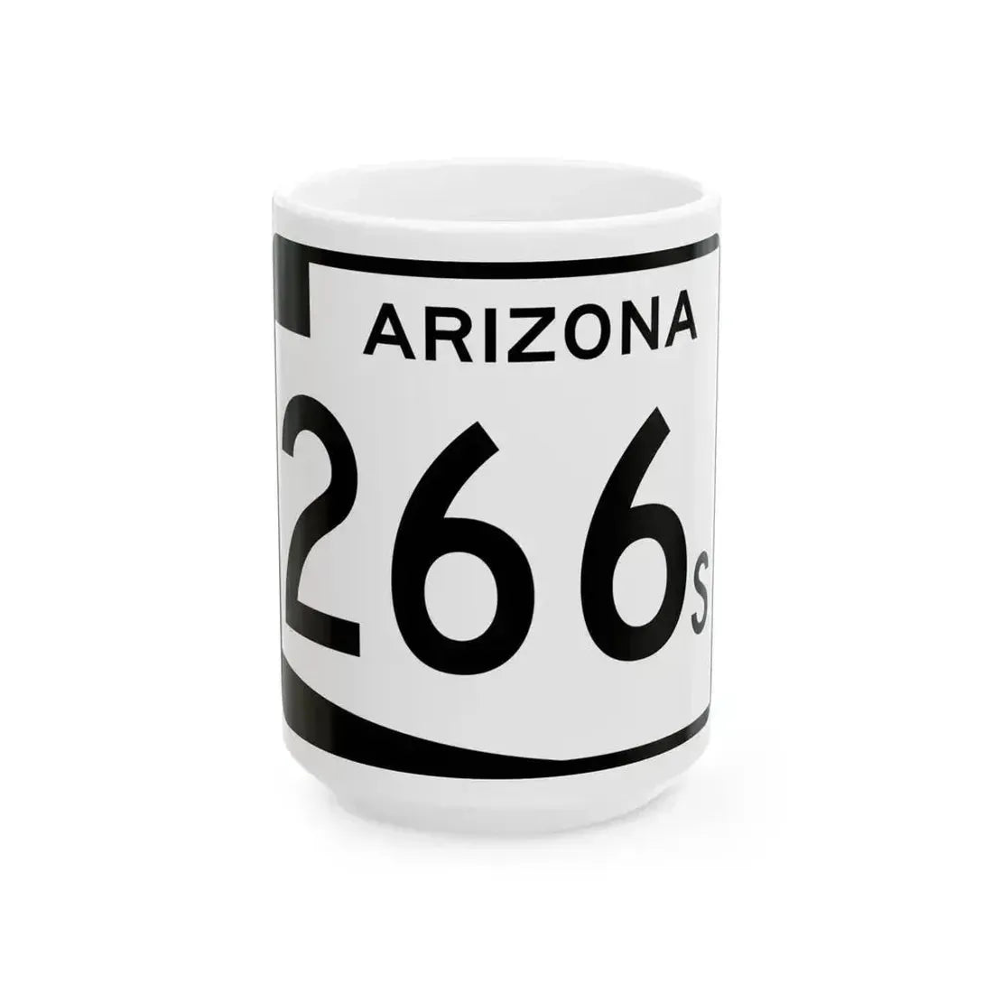 Arizona 266S (Arizona) (Road Sign) White Coffee Mug 15oz - Go Mug Yourself