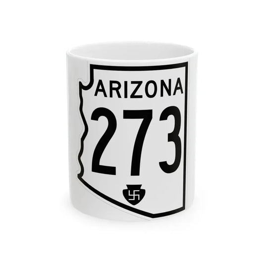 Arizona 273 1956 (Arizona) (Road Sign) White Coffee Mug 11oz - Go Mug Yourself