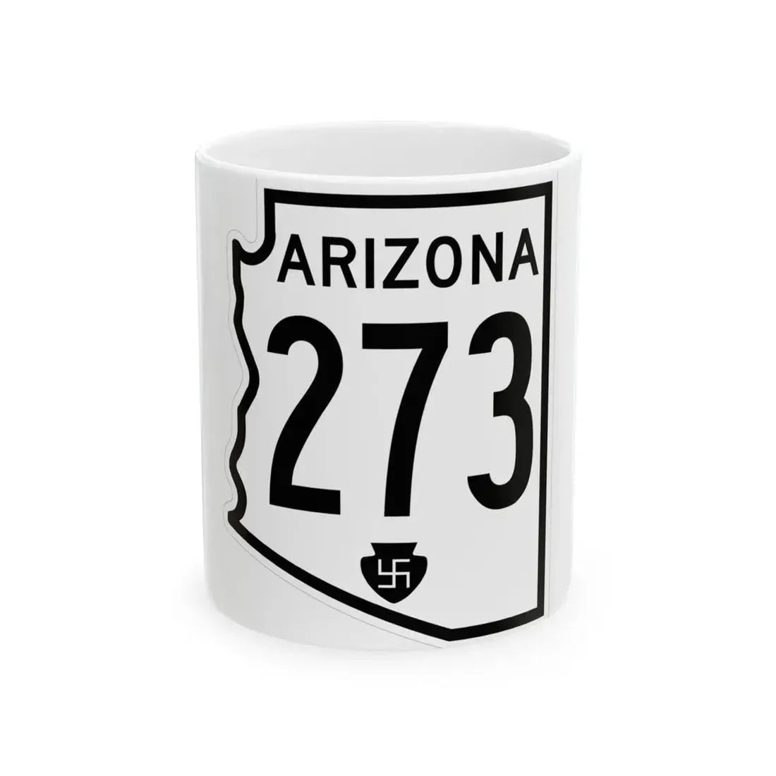 Arizona 273 1956 (Arizona) (Road Sign) White Coffee Mug 11oz - Go Mug Yourself