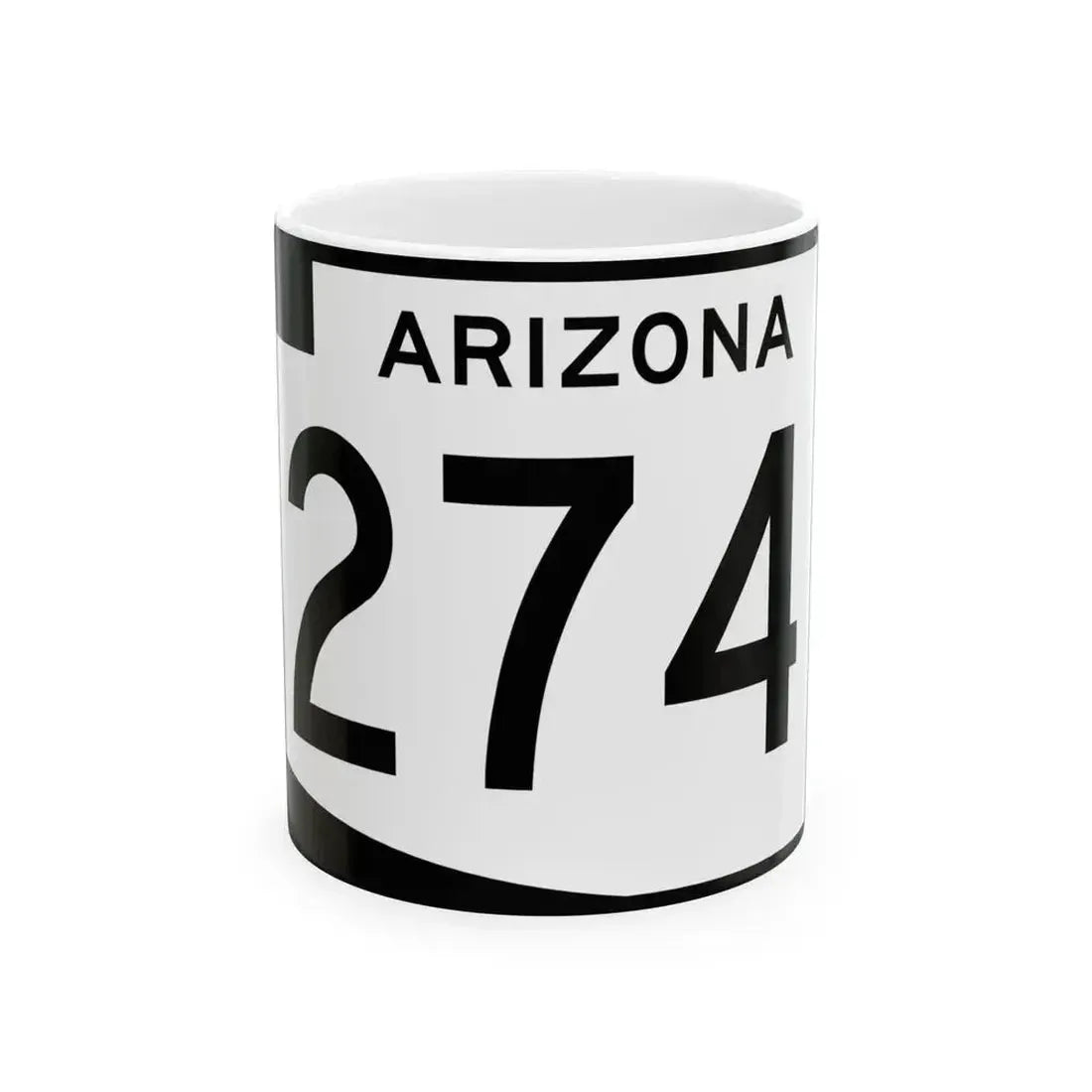 Arizona 274 (Arizona) (Road Sign) White Coffee Mug 11oz - Go Mug Yourself