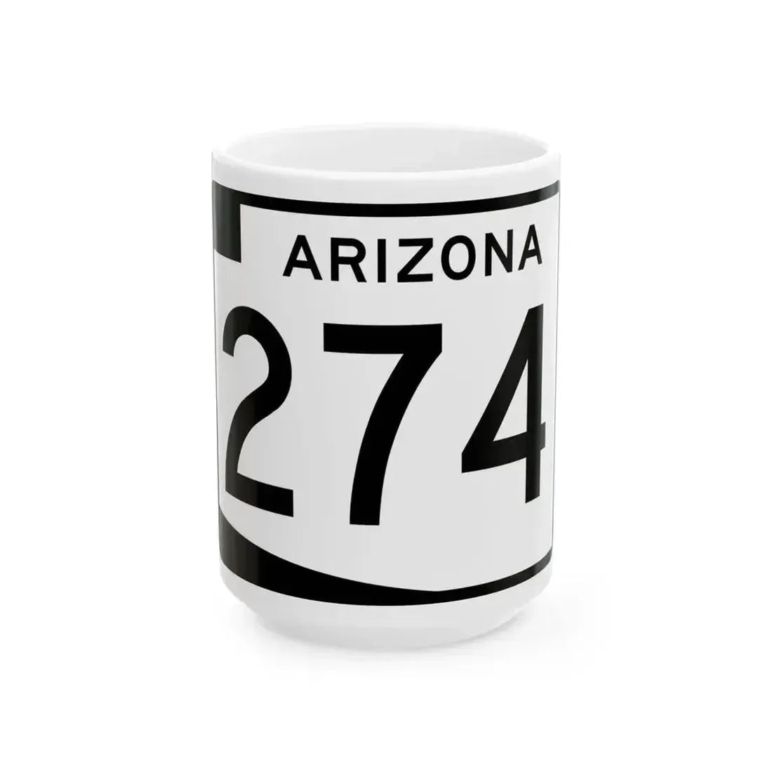 Arizona 274 (Arizona) (Road Sign) White Coffee Mug 15oz - Go Mug Yourself