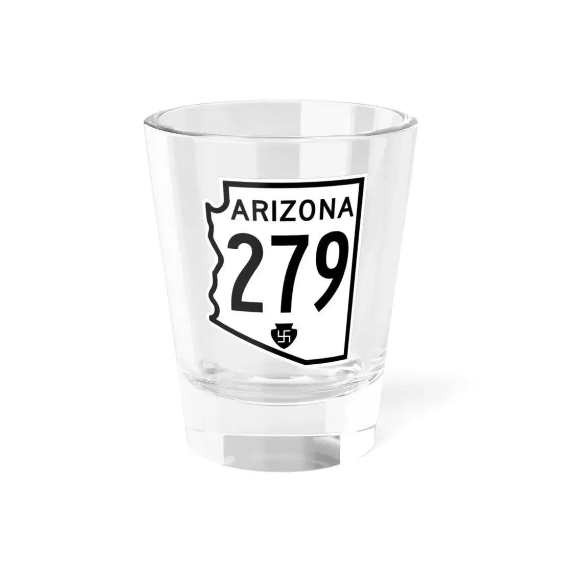Arizona 279 1956 (Arizona) (Road Sign) Shot Glass 1.5oz 1.5oz - Go Mug Yourself