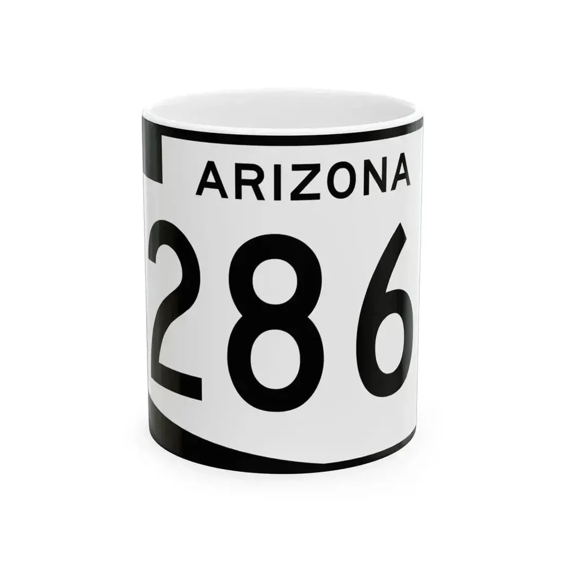 Arizona 286 (Arizona) (Road Sign) White Coffee Mug 11oz - Go Mug Yourself