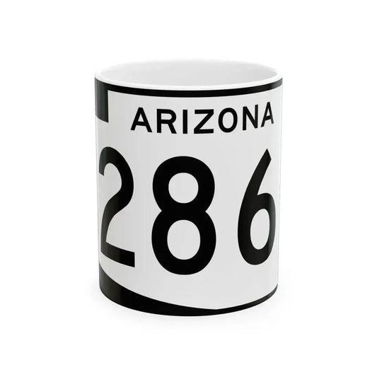 Arizona 286 (Arizona) (Road Sign) White Coffee Mug 11oz - Go Mug Yourself
