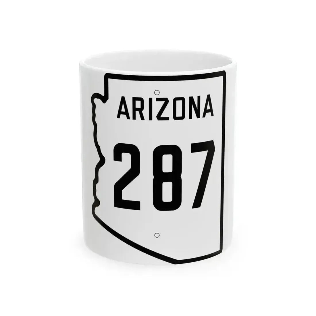 Arizona 287 1941 (Arizona) (Road Sign) White Coffee Mug - Go Mug Yourself