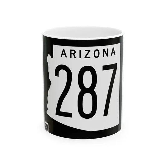 Arizona 287 1963 (Arizona) (Road Sign) White Coffee Mug 11oz - Go Mug Yourself