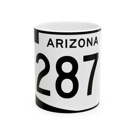Arizona 287 (Arizona) (Road Sign) White Coffee Mug 11oz - Go Mug Yourself