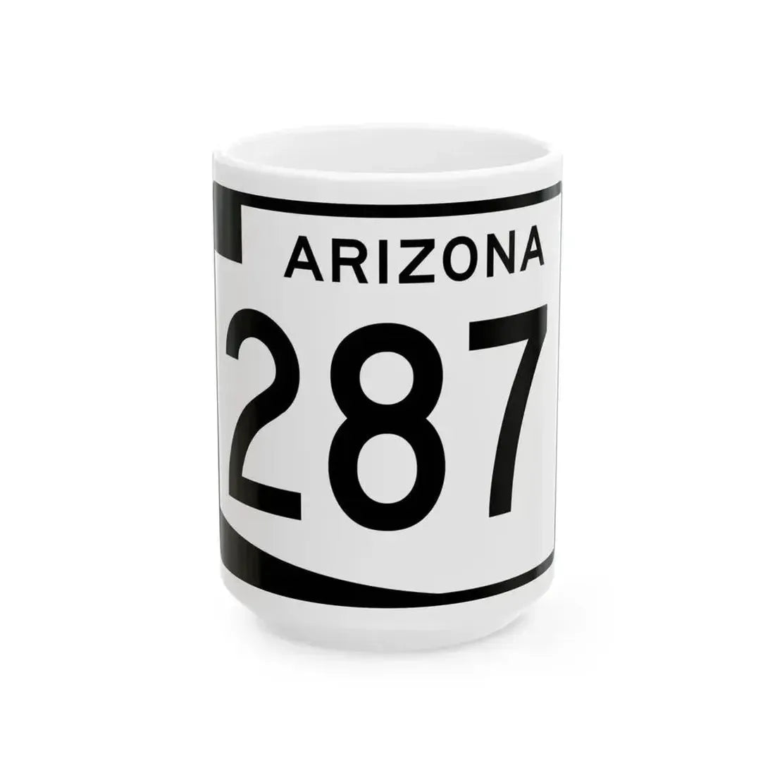 Arizona 287 (Arizona) (Road Sign) White Coffee Mug 15oz - Go Mug Yourself