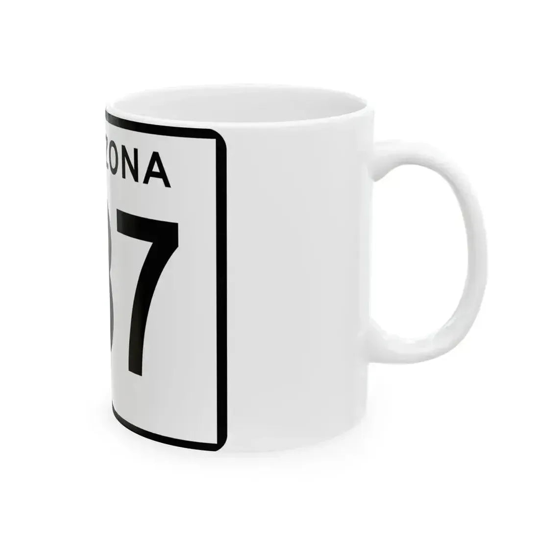 Arizona 287 (Arizona) (Road Sign) White Coffee Mug - Go Mug Yourself