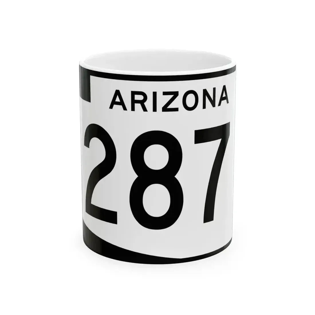 Arizona 287 (Arizona) (Road Sign) White Coffee Mug - Go Mug Yourself