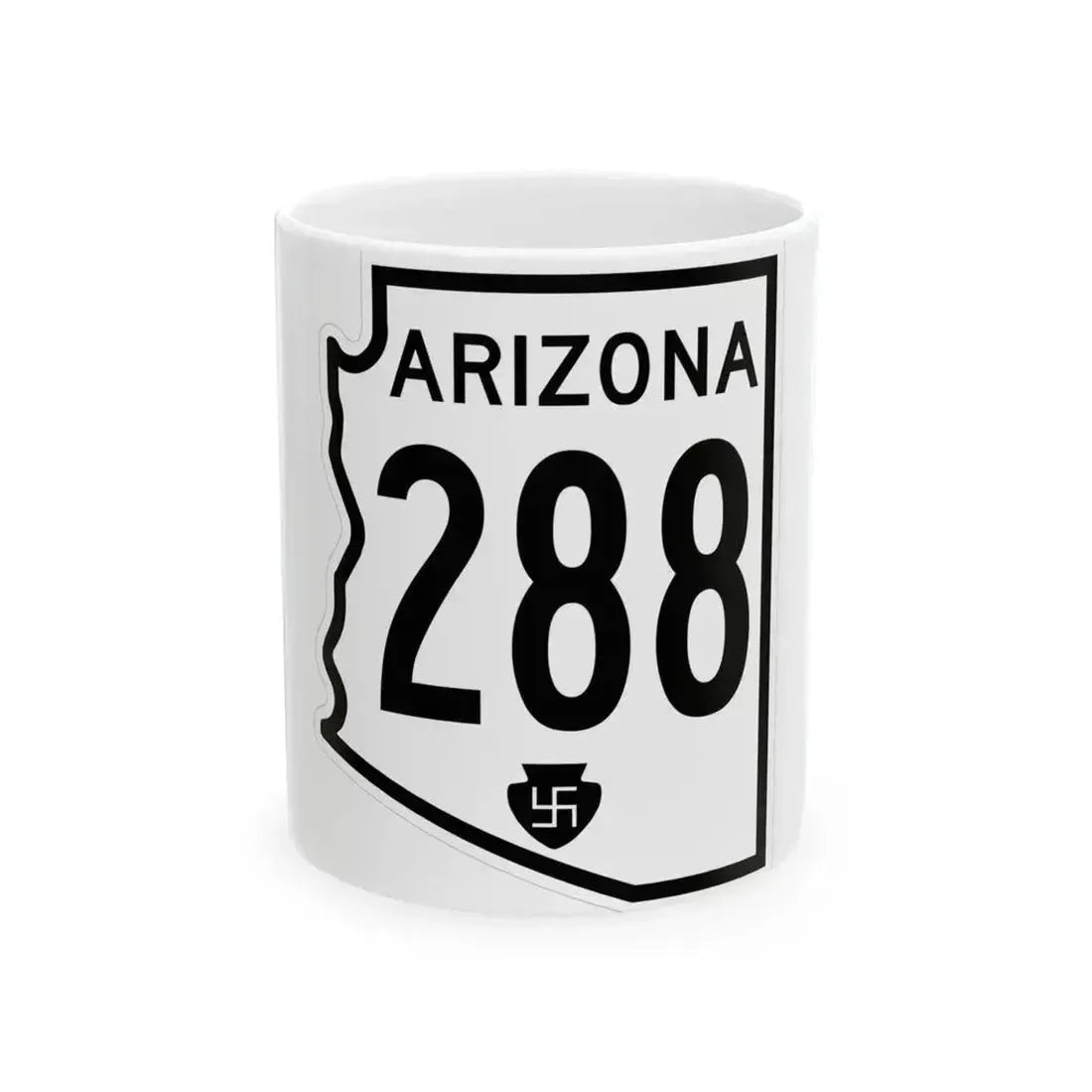 Arizona 288 1956 (Arizona) (Road Sign) White Coffee Mug 11oz - Go Mug Yourself