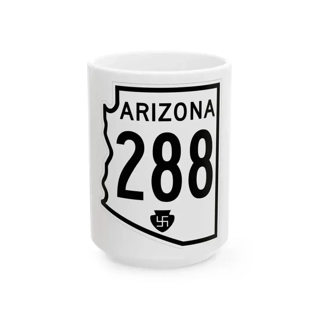 Arizona 288 1956 (Arizona) (Road Sign) White Coffee Mug 15oz - Go Mug Yourself