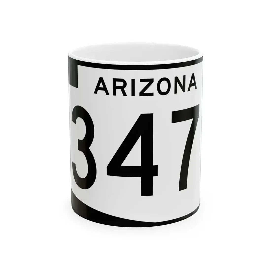 Arizona 347 (Arizona) (Road Sign) White Coffee Mug 11oz - Go Mug Yourself