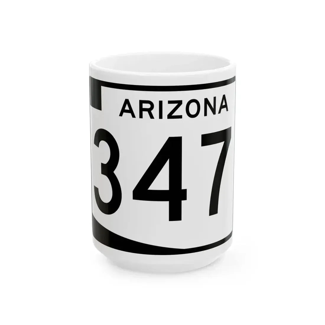 Arizona 347 (Arizona) (Road Sign) White Coffee Mug 15oz - Go Mug Yourself