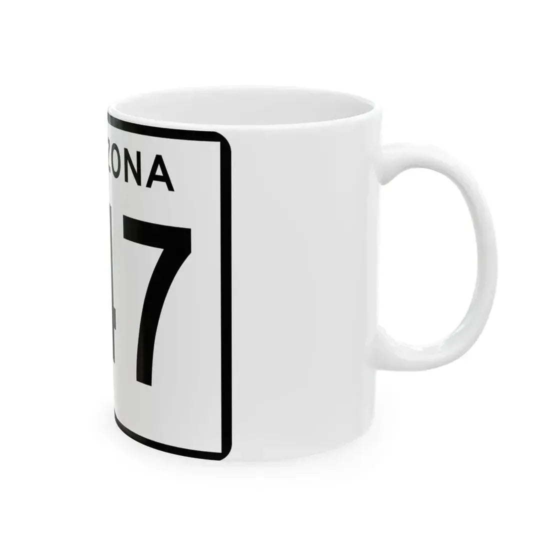 Arizona 347 (Arizona) (Road Sign) White Coffee Mug - Go Mug Yourself