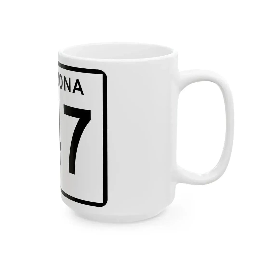 Arizona 347 (Arizona) (Road Sign) White Coffee Mug - Go Mug Yourself