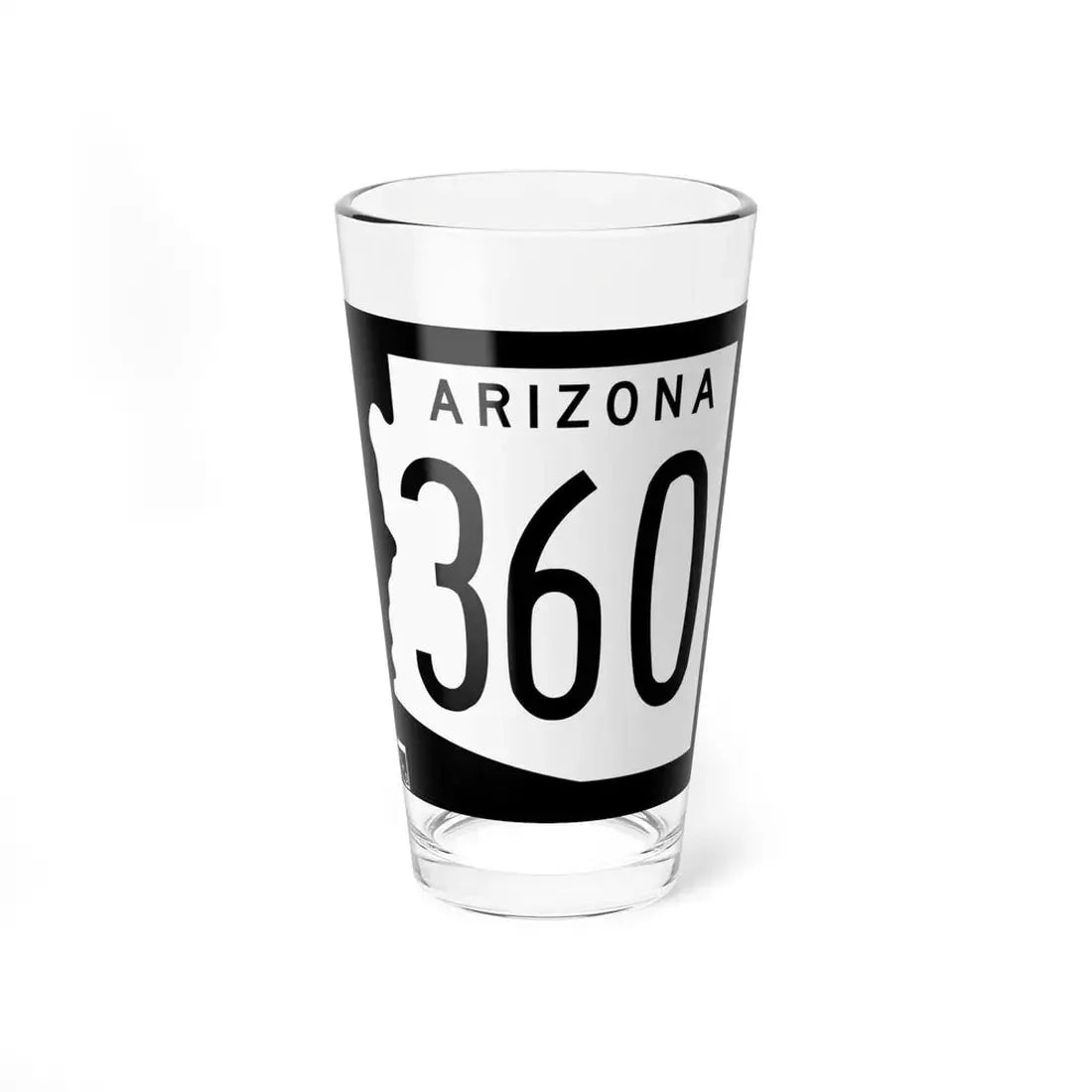 Arizona 360 1963 (Arizona) (Road Sign) Pint Glss 16oz 16oz - Go Mug Yourself