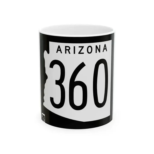 Arizona 360 1963 (Arizona) (Road Sign) White Coffee Mug 11oz - Go Mug Yourself