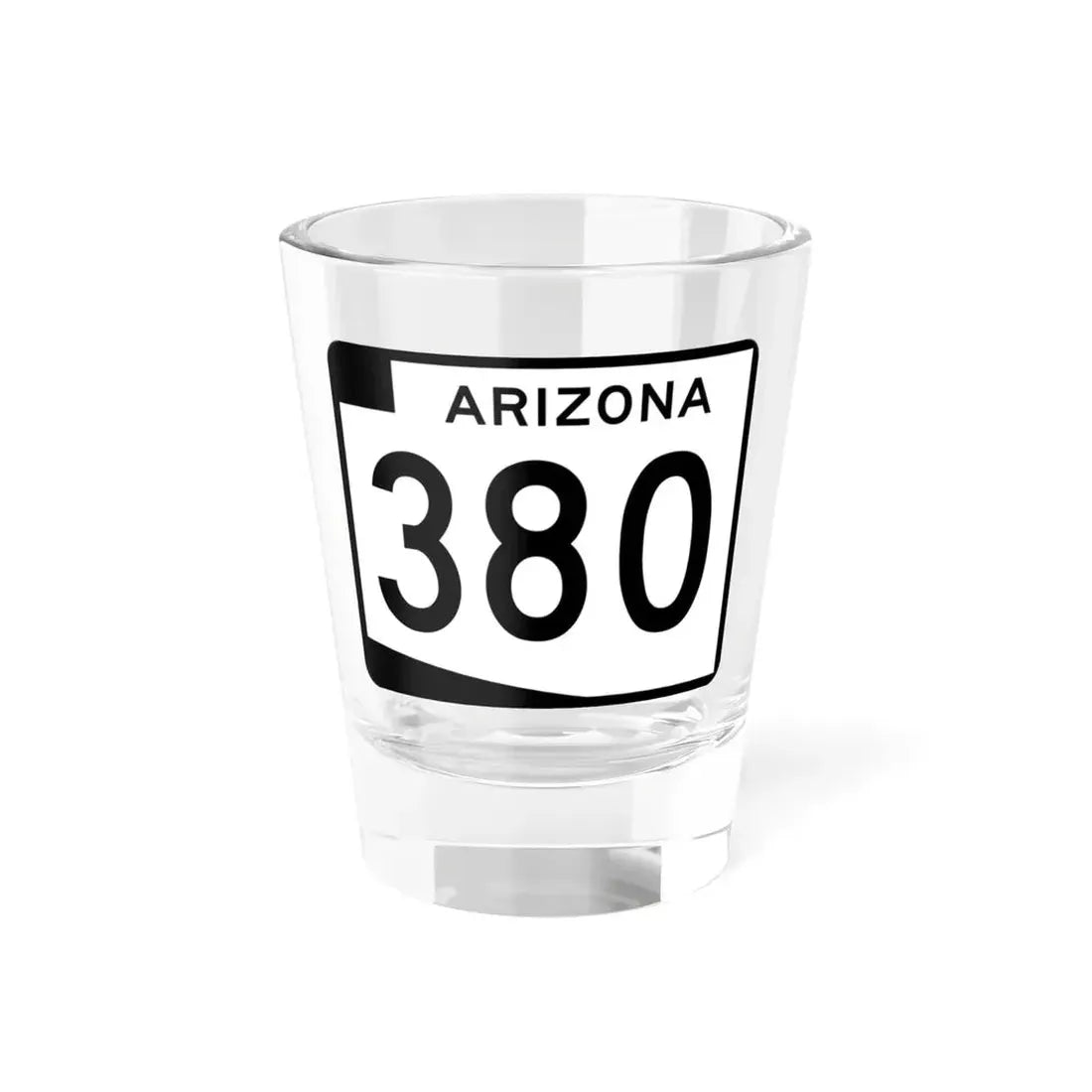 Arizona 380 (Arizona) (Road Sign) Shot Glass 1.5oz 1.5oz - Go Mug Yourself