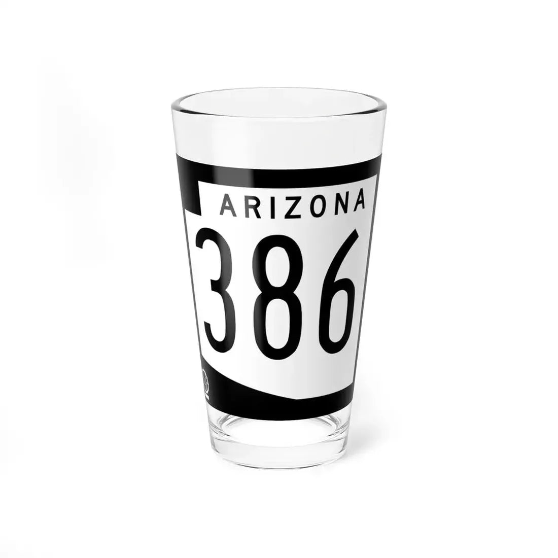 Arizona 386 1978 (Arizona) (Road Sign) Pint Glss 16oz 16oz - Go Mug Yourself