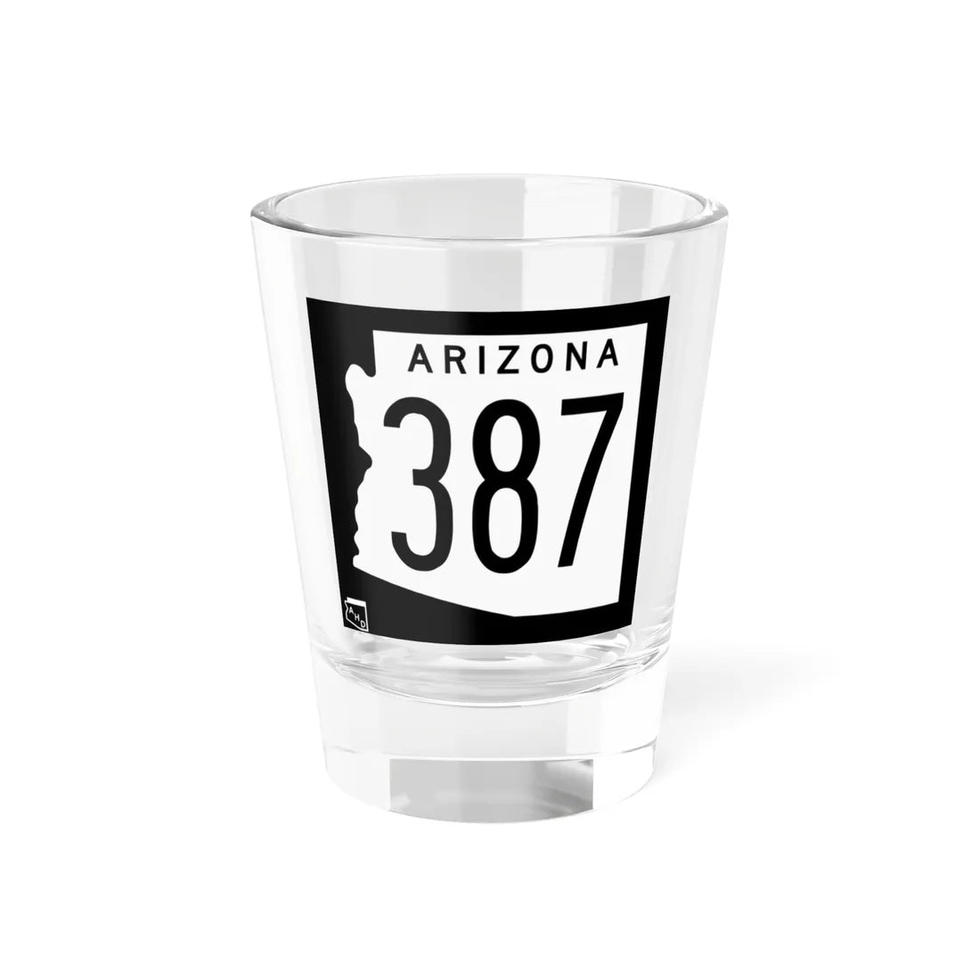 Arizona 387 1963 (Arizona) (Road Sign) Shot Glass 1.5oz 1.5oz - Go Mug Yourself