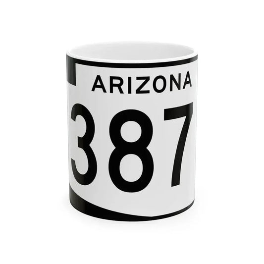 Arizona 387 (Arizona) (Road Sign) White Coffee Mug 11oz - Go Mug Yourself
