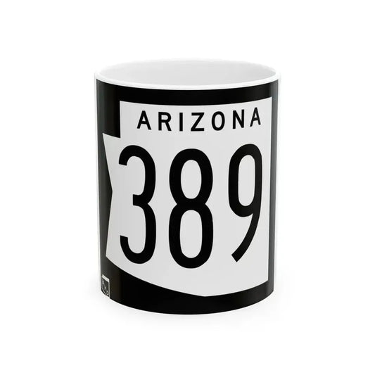 Arizona 389 1973 (Arizona) (Road Sign) White Coffee Mug 11oz - Go Mug Yourself