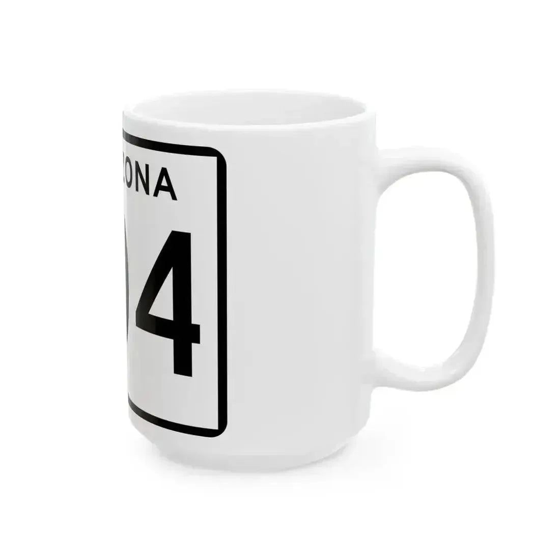 Arizona 404 (Arizona) (Road Sign) White Coffee Mug - Go Mug Yourself