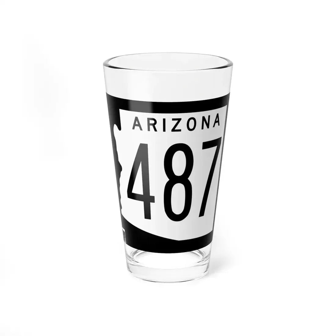 Arizona 487 1963 (Arizona) (Road Sign) Pint Glss 16oz 16oz - Go Mug Yourself