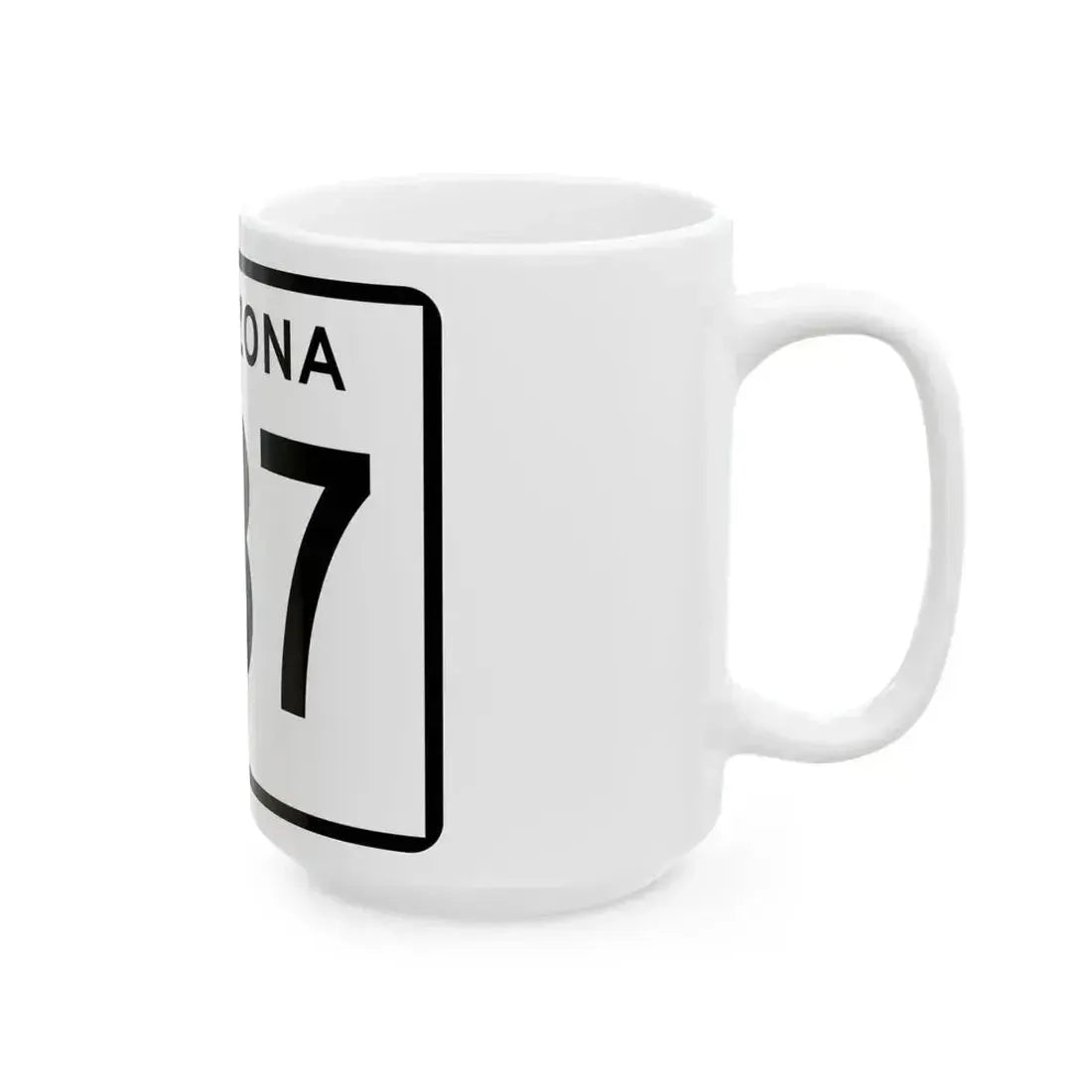 Arizona 487 (Arizona) (Road Sign) White Coffee Mug - Go Mug Yourself