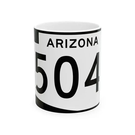 Arizona 504 (Arizona) (Road Sign) White Coffee Mug 11oz - Go Mug Yourself