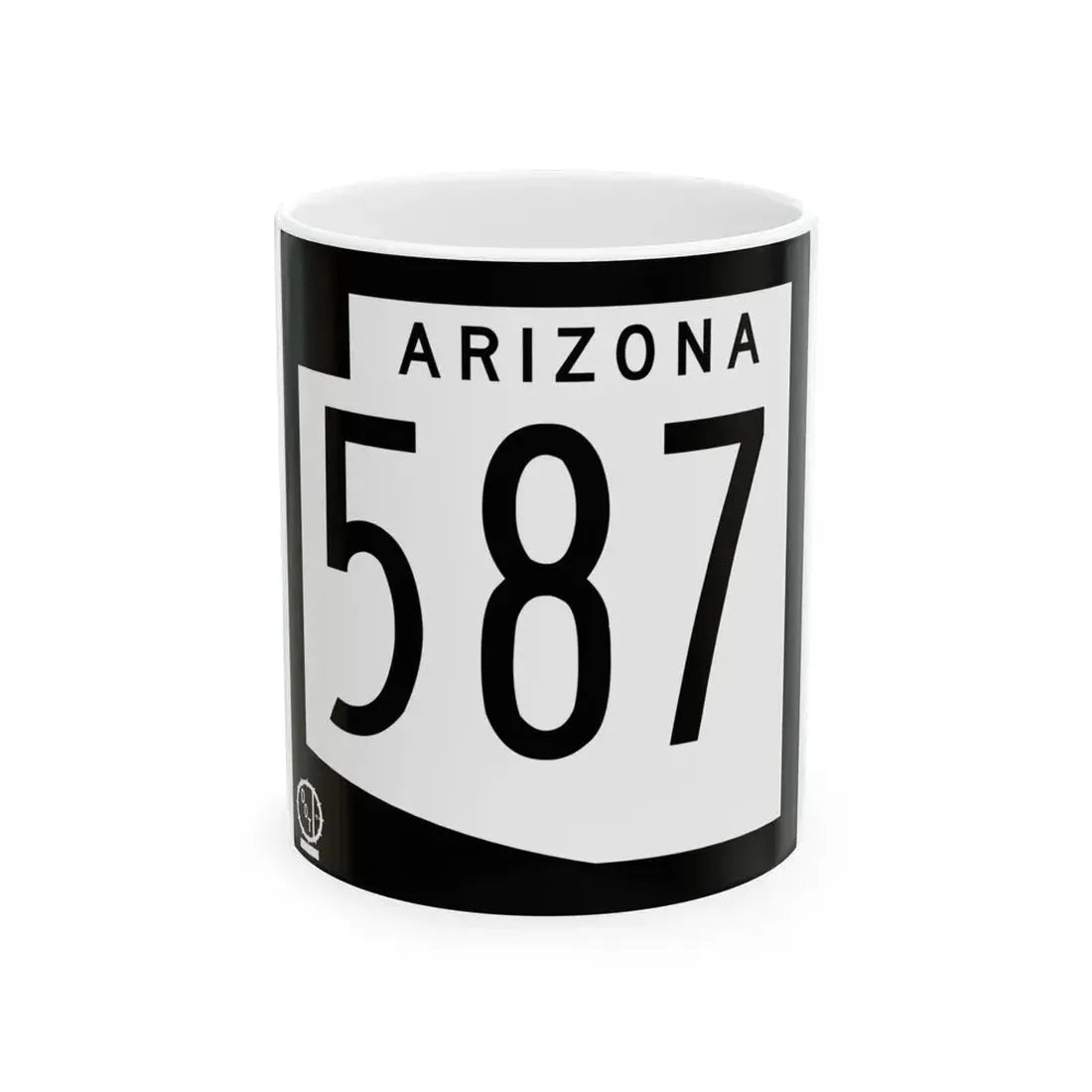 Arizona 587 1978 (Arizona) (Road Sign) White Coffee Mug 11oz - Go Mug Yourself