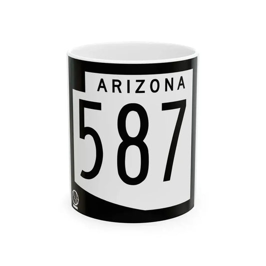 Arizona 587 1978 (Arizona) (Road Sign) White Coffee Mug 11oz - Go Mug Yourself