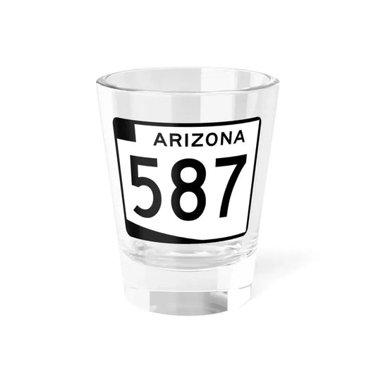 Arizona 587 (Arizona) (Road Sign) Shot Glass 1.5oz 1.5oz - Go Mug Yourself