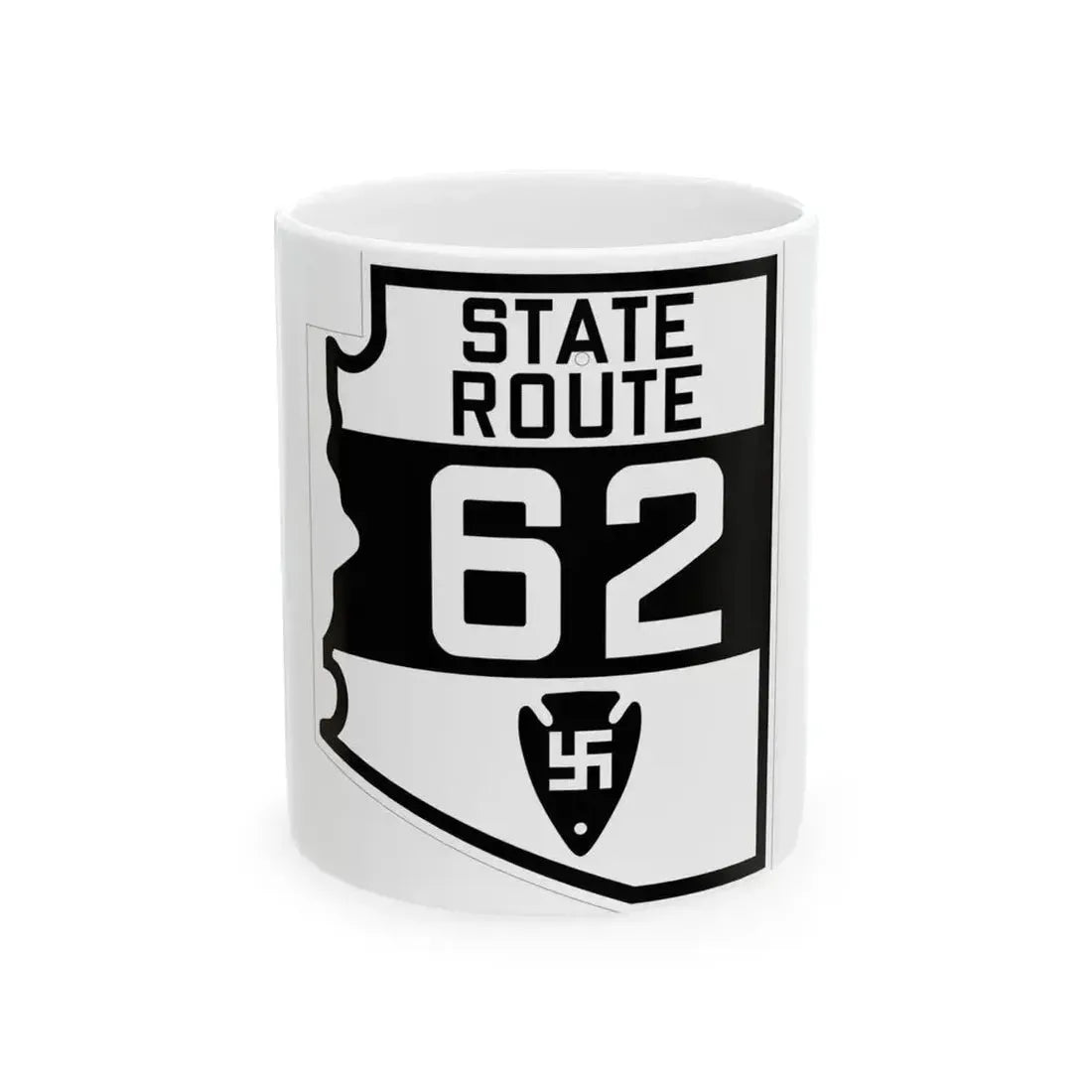 Arizona 62 1927 (Arizona) (Road Sign) White Coffee Mug 11oz - Go Mug Yourself
