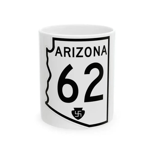 Arizona 62 1956 (Arizona) (Road Sign) White Coffee Mug 11oz - Go Mug Yourself
